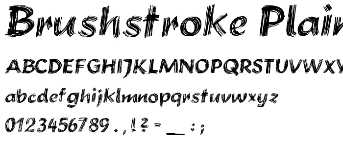 Brushstroke Plain font